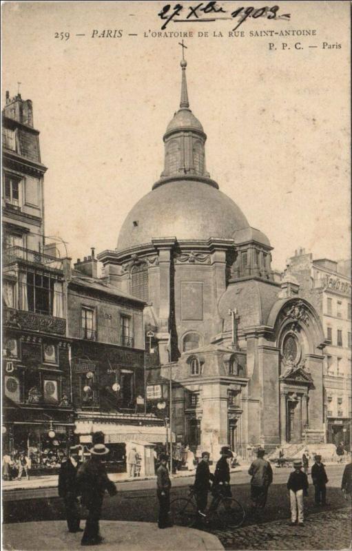 Carte postale ancienne Paris 4e Oratoire de la rue Saint-Antoine à Paris 4e