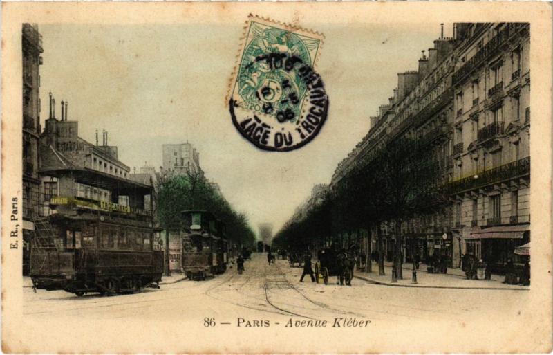 Carte postale ancienne Avenue Kléber à Paris 16e