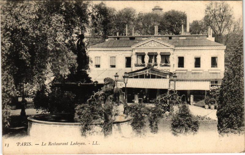 Carte postale ancienne Paris Restaurant Ledoyen