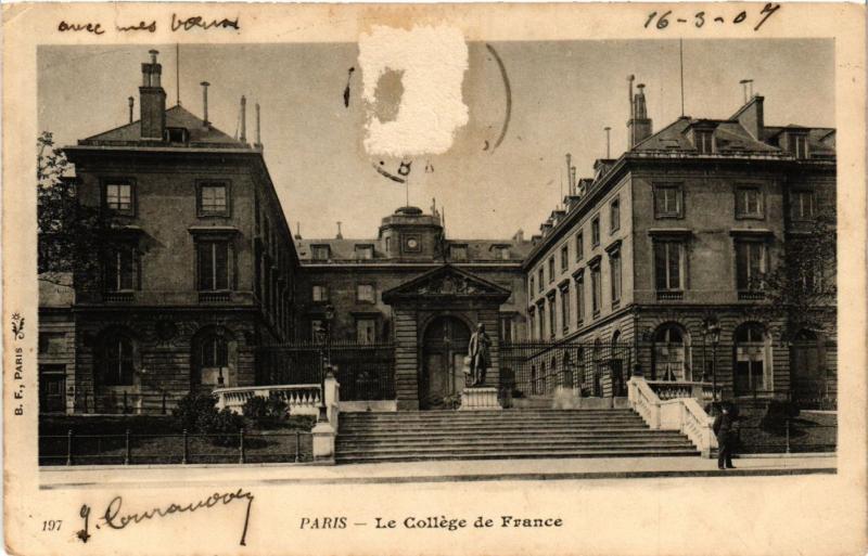 Carte postale ancienne Paris 5e-Le Collége de France à Paris 5e