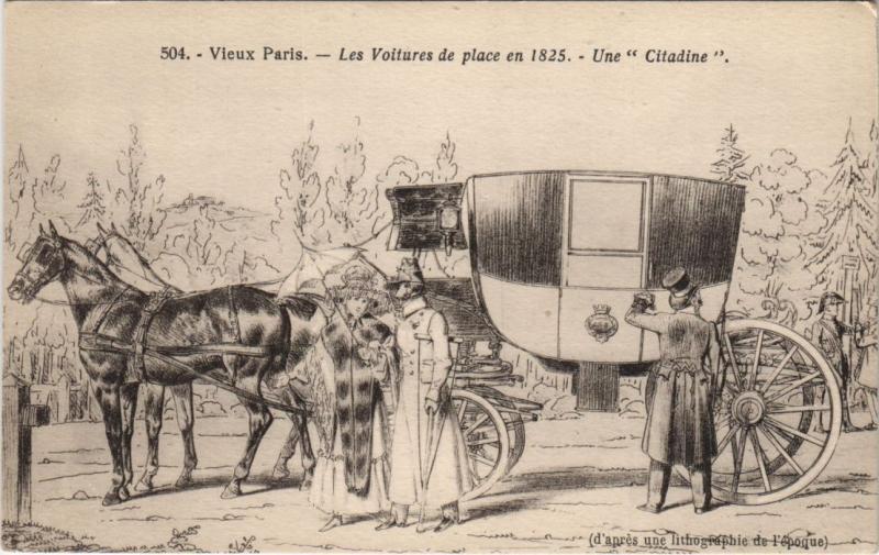 Carte postale ancienne Ancien Paris Les Voitures Une Citadine