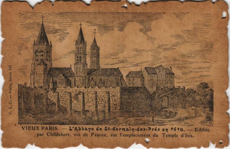 Carte postale ancienne Vieux Paris Abbaye de Saint-germain-des-Pres
