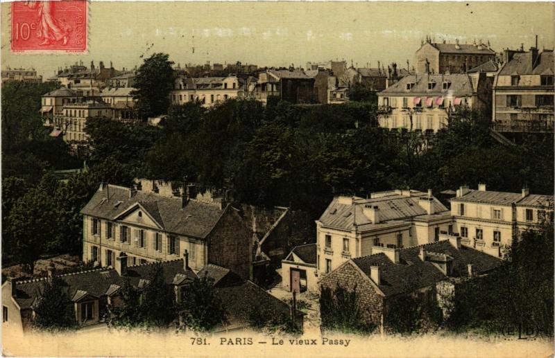 Carte postale ancienne Le vieux Passy à Paris 16e