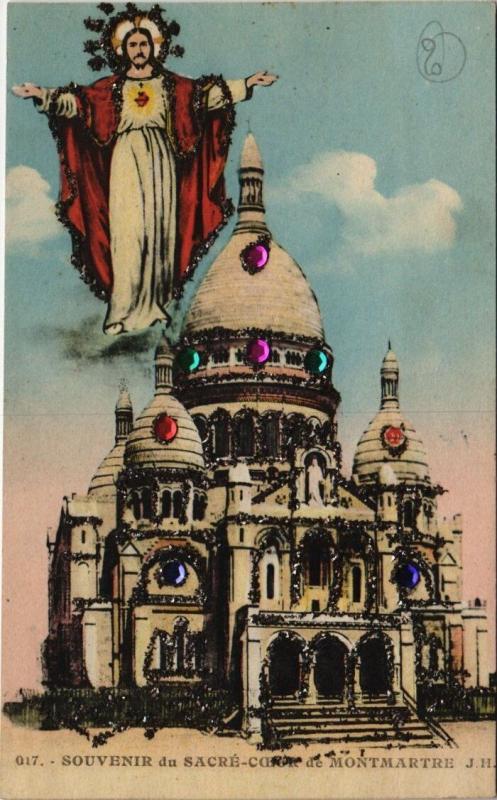 Carte postale ancienne Souvenir du Sacré-Coeur de Montmartre à Paris 18e