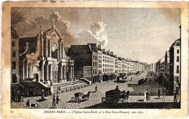 Carte postale ancienne Ancien Paris - L'Eglise Saint-Roch