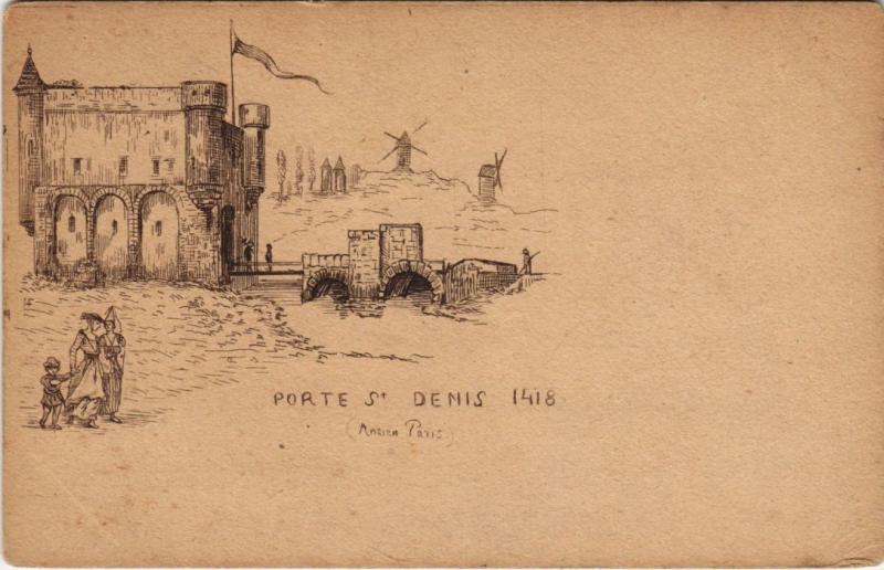 Carte postale ancienne Vieux Paris Porte Saint-Denis 1418