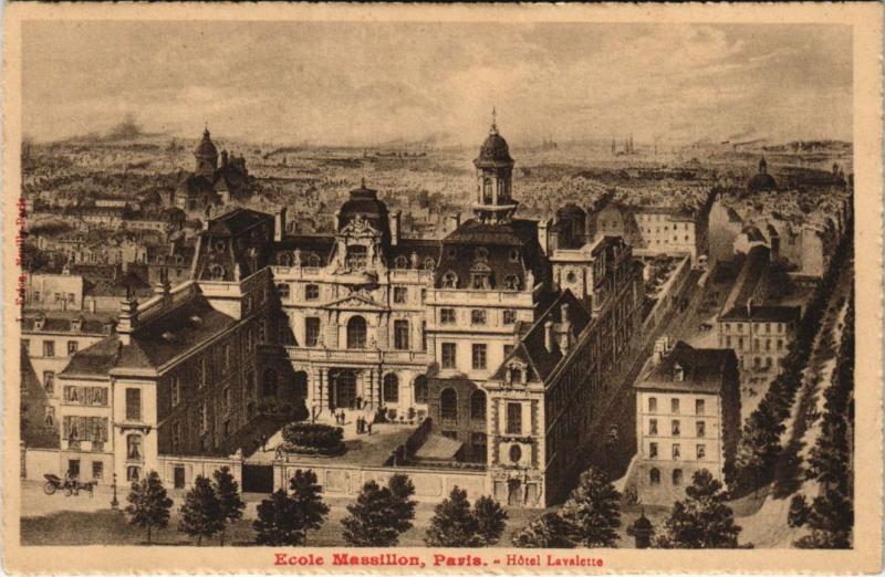 Carte postale ancienne Paris 4e - Ecole Massillon à Paris 4e
