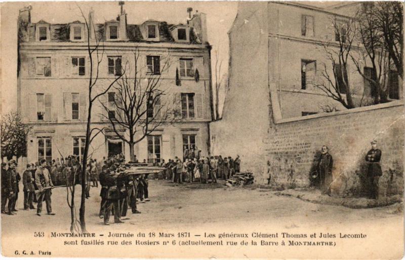 Carte postale ancienne Montmartre - Journée du 18 Mars 1871 à Paris 18e
