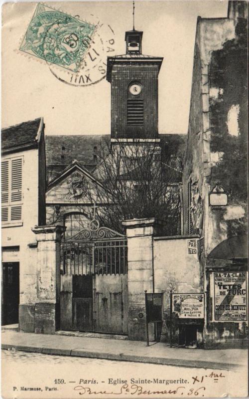 Carte postale ancienne Paris 11e Eglise Sainte-Marguerite à Paris 11e