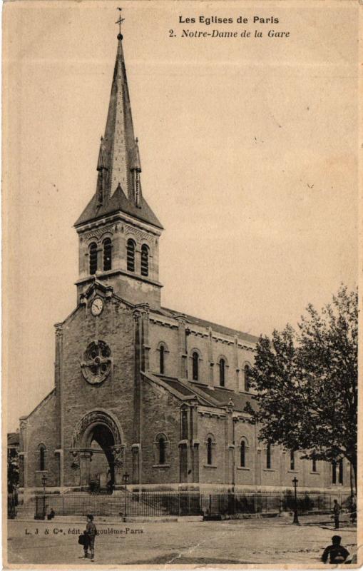 Carte postale ancienne Paris 13e Paris-Les Eglises de Paris, Notre-Dame de la Gare à Paris 13e