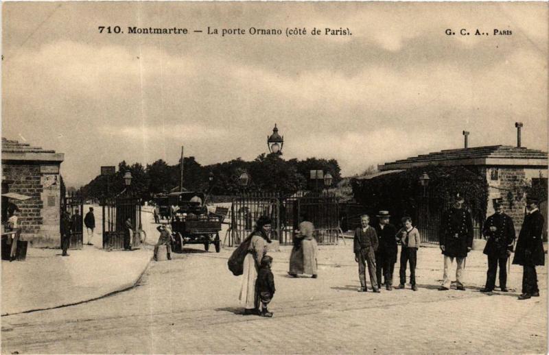 Carte postale ancienne Montmartre — La porte Ornano (côté de Paris) à Paris 18e