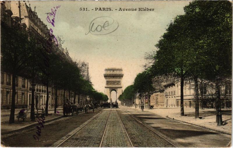 Carte postale ancienne Avenue Kléber à Paris 16e