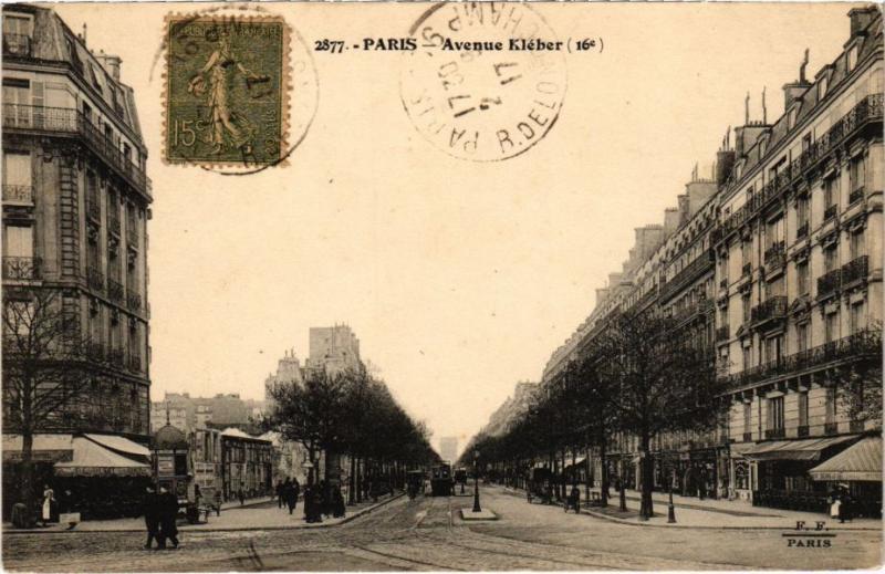 Carte postale ancienne Avenue Kléber à Paris 16e