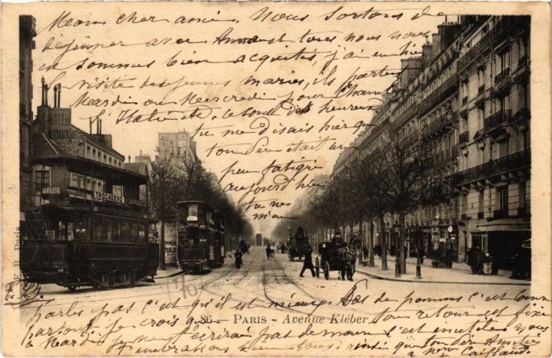 Carte postale ancienne Avenue Kléber à Paris 16e
