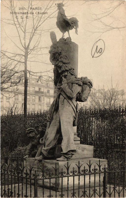Carte postale ancienne Monument de Charlet à Paris 14e
