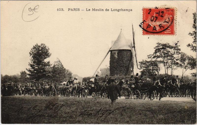Carte postale ancienne Le Moulin de Longchamps à Paris 16e