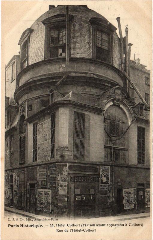 Carte postale ancienne Hôtel Colbert (Maison ayant appartenu à Colbert) à Paris 5e