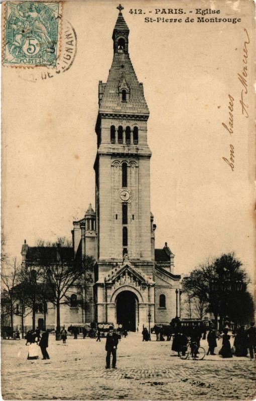 Carte postale ancienne Eglise Saint-Pierre de Montrouge à Paris 14e