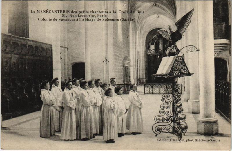 Carte postale ancienne Paris 15e - Manécanterie à Solesmes