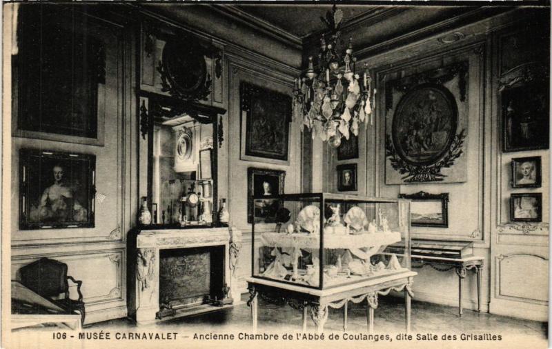 Carte postale ancienne Paris 3e Paris-Musée Carnevalet-Ancienne Chambre de l'Abbé à Paris 3e