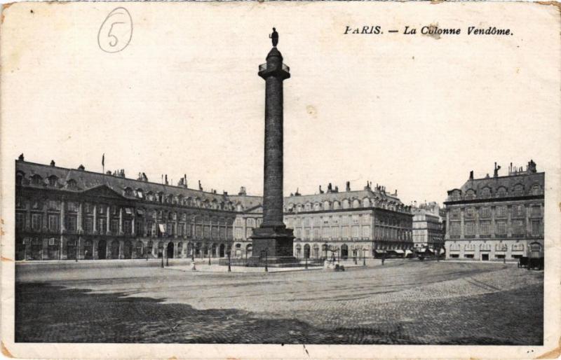 Carte postale ancienne Paris 1e - La colonne Vendome à Paris 1er