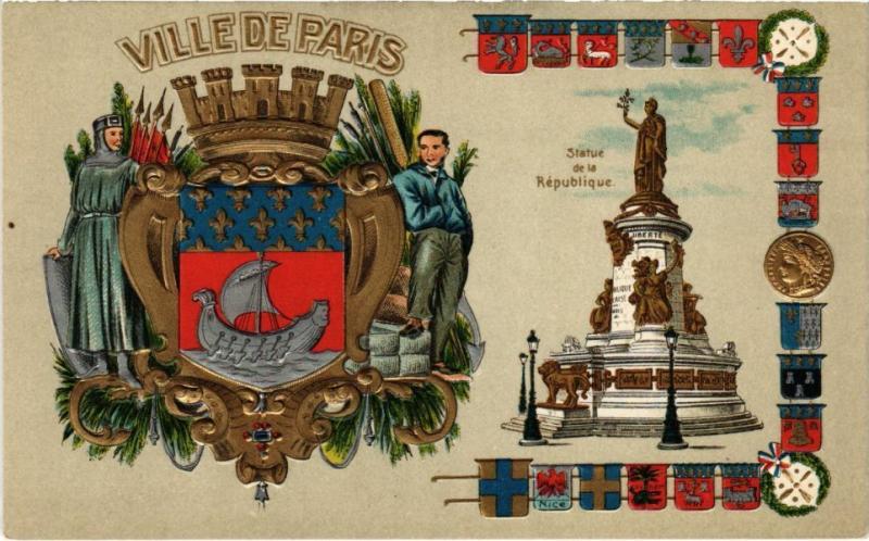 Carte postale ancienne Paris 11e - Statue de la République embossed à Paris 11e