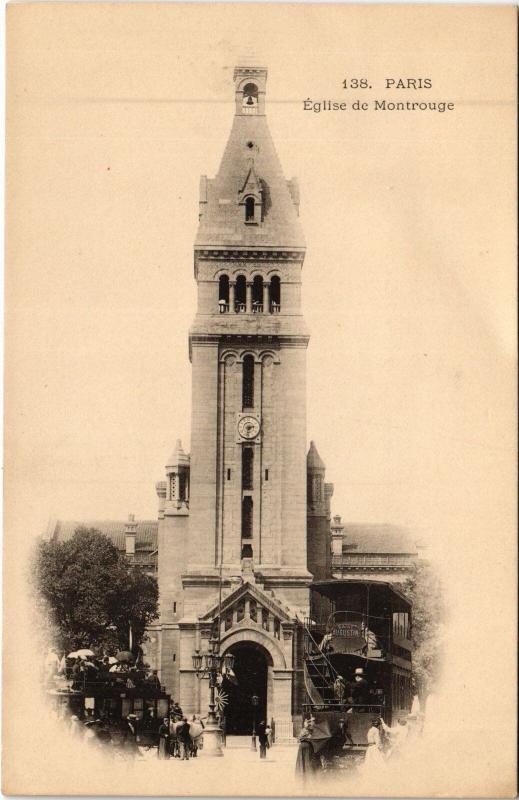 Carte postale ancienne Eglise de Montrouge à Paris 14e