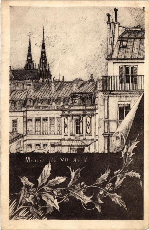 Carte postale ancienne Paris 7e-Mairie à Paris 7e