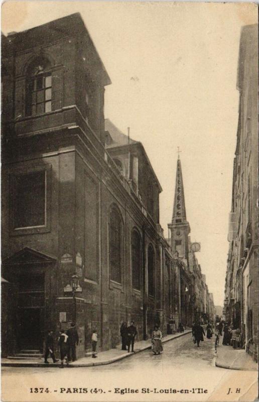Carte postale ancienne Paris 4e - Eglise Saint-Louis en l'Ile à Paris 4e