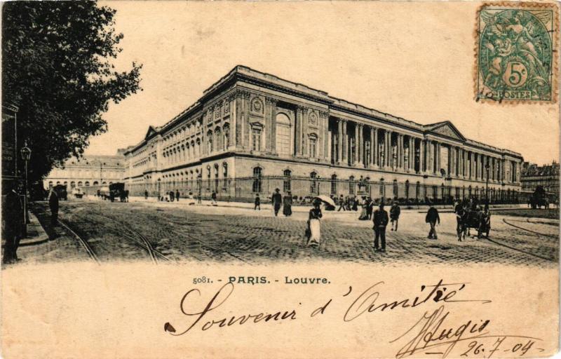 Carte postale ancienne Paris (1e) - Le Louvre à Paris 1er
