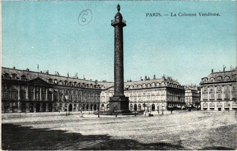 Carte postale ancienne Paris 1e - La colonne Vendome à Paris 1er