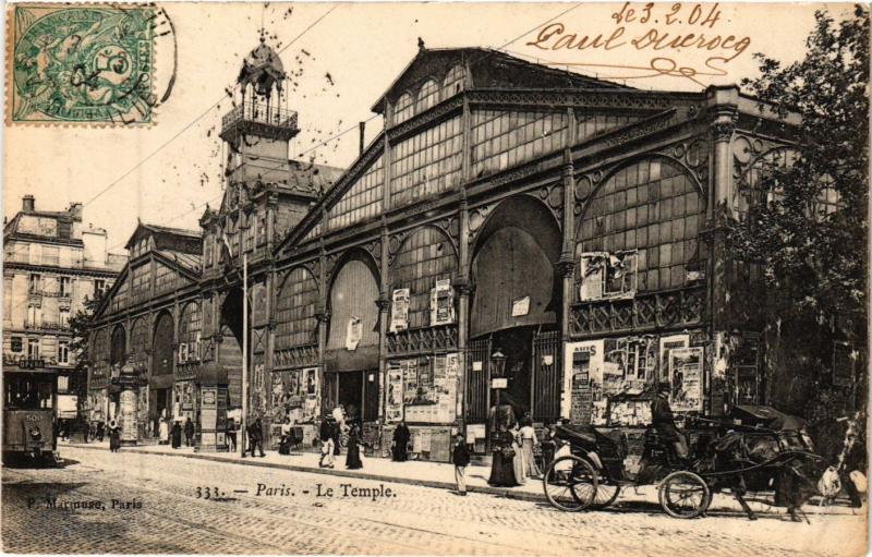 Carte postale ancienne Paris 3e Paris-Le Temple à Paris 3e
