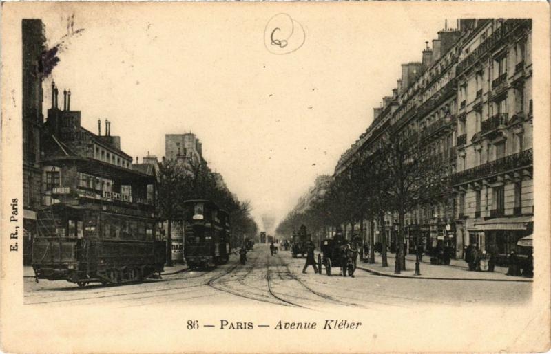 Carte postale ancienne Avenue Kléber à Paris 16e