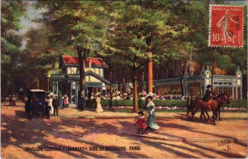 Carte postale ancienne Pavillon tyrolien Lisansky - Bois de Boulogne à Paris 16e