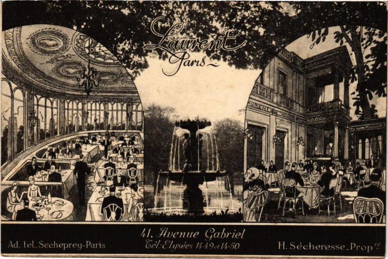Carte postale ancienne Paris 8e 41, Avenue Gabriel. Laurent à Paris 8e