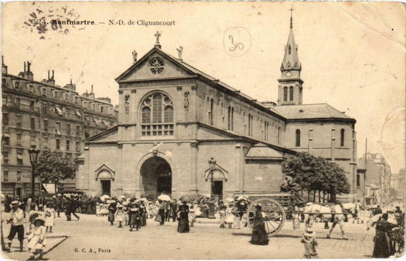 Carte postale ancienne Montmartre - Notre-Dame de Clignancourt à Paris 18e