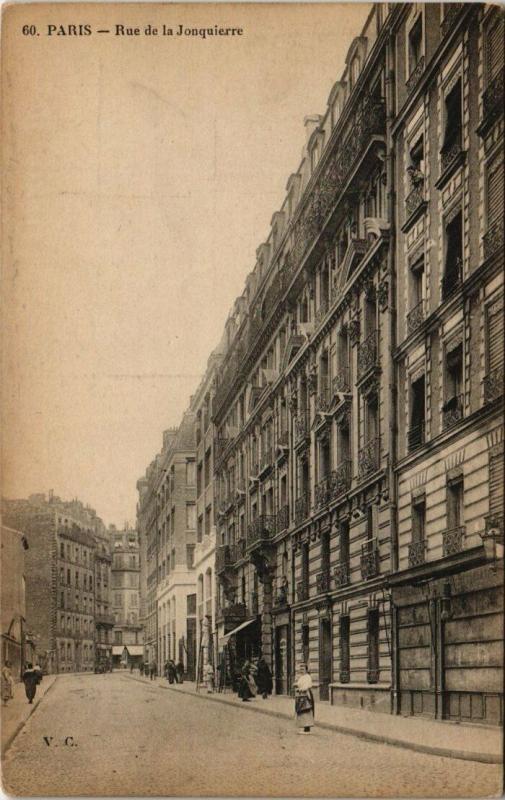 Carte postale ancienne Rue de la Jonquierre à Paris 17e