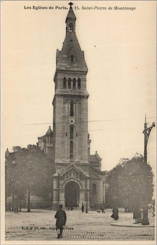 Carte postale ancienne Saint-Pierre de Montrouge à Paris 14e