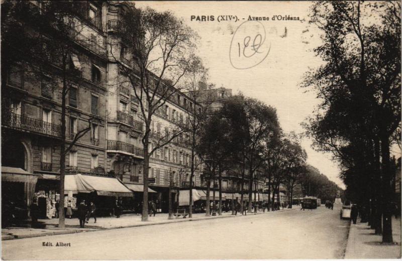 Carte postale ancienne Avenue d'Orléans à Paris 14e