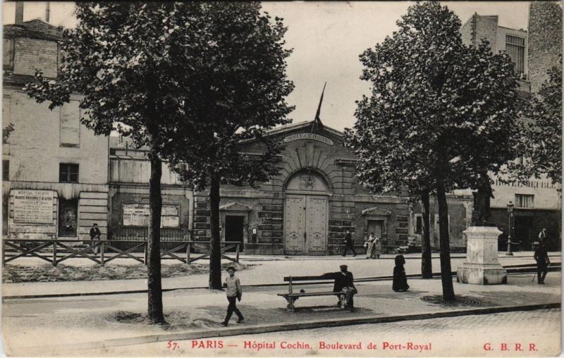 Carte postale ancienne Hôpital Cochin, Boulevard de Port-Royal à Paris 14e
