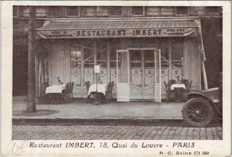 Carte postale ancienne Paris 1e - Restaurant Imbert à Paris 1er