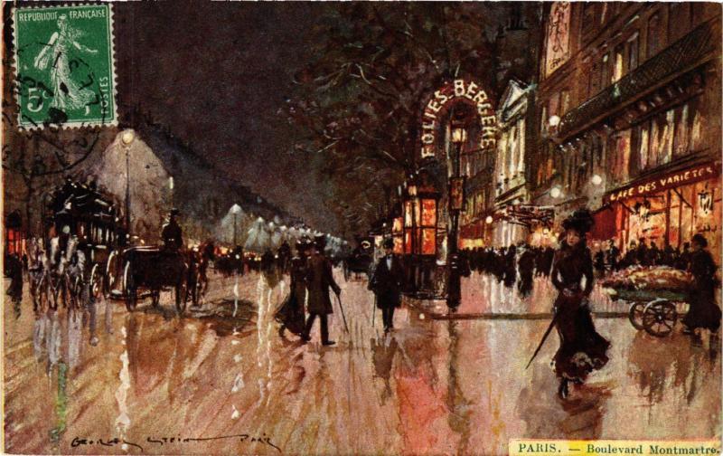 Carte postale ancienne Paris 2e-Boulevard Montmartre à Paris 2e
