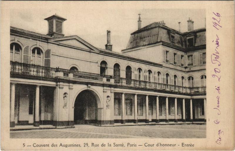 Carte postale ancienne Paris 13e 29, rue de la Santé Couvent des Augustines à Paris 13e
