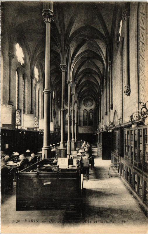 Carte postale ancienne Paris 3e Paris-Bibliothéque des Arts et Métiers à Paris 3e