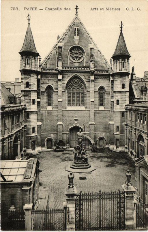 Carte postale ancienne Paris 3e Paris-Chapelle des Arts et Métiers à Paris 3e