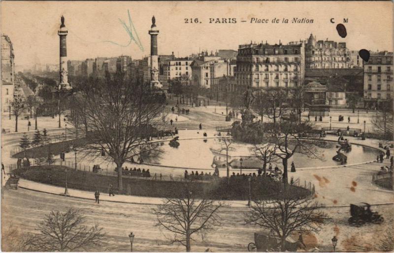 Carte postale ancienne Paris - Placede la Nation à Paris