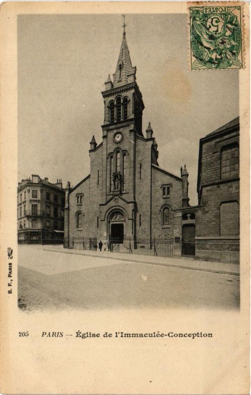 Carte postale ancienne Paris 12e-Eglise de l'Immaculée Conception à Paris 12e