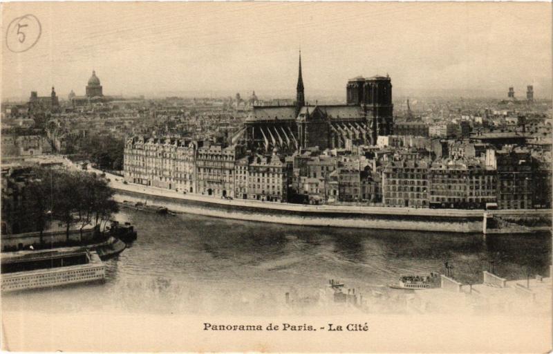 Carte postale ancienne Paris (1e) - La Cité - Panorama à Paris 1er