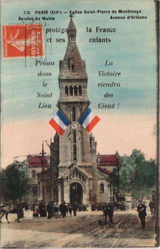 Carte postale ancienne Paris 16e Eglise Saint-Pierre de Montrouge à Paris 14e