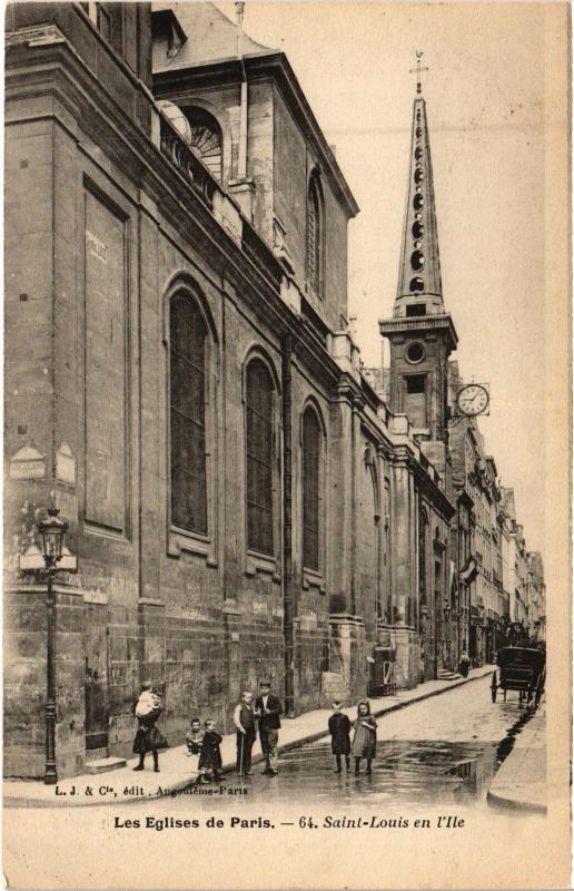 Carte postale ancienne Saint-Louis en l'Ile à Paris 4e